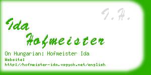 ida hofmeister business card